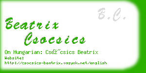 beatrix csocsics business card